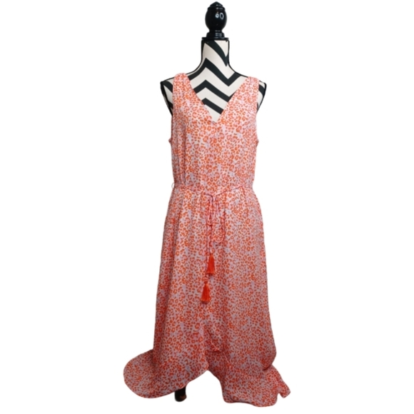 NWT Tommy Bahama Sz L Charming Cheetah Sleeveless Summer Maxi Dress - Picture 1 of 13